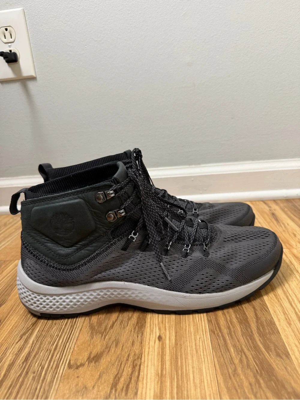 Timberland Fly Roam Black Trail Mid Knit Shoe Aerocore A1NQ5 Men Size 11